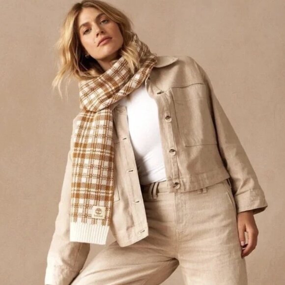 Timberland Women's Cozy Plaid Scarf - Picture 1 of 9